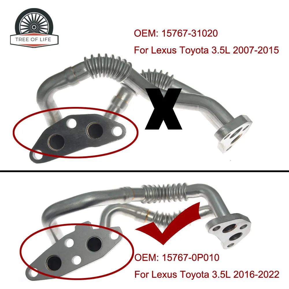 Engine Oil Cooler Line Hose Lower Pipe For TOYOTA HIGHLANDER SIENNA LEXUS RX350 RX450h 3.5L V6 2016-2022 15767-0P010 1576731032