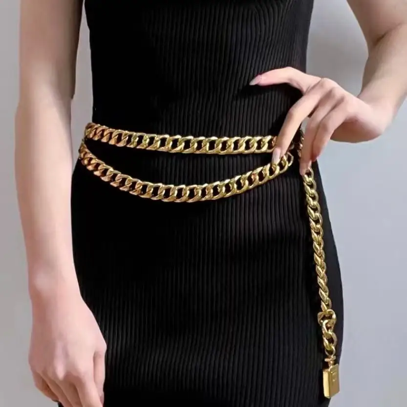 Fashionable Metal Star Chain Waist Chain for Women JK Uniform Skirt Belt Five Pointed Star Pants Chain Korean Style Skirt Belt