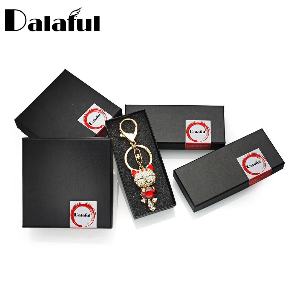 Simple Favors and Gifts Box (without product) Black Paper Gift Box For Keychain Necklace Bracelet Packaging Jewelry Box