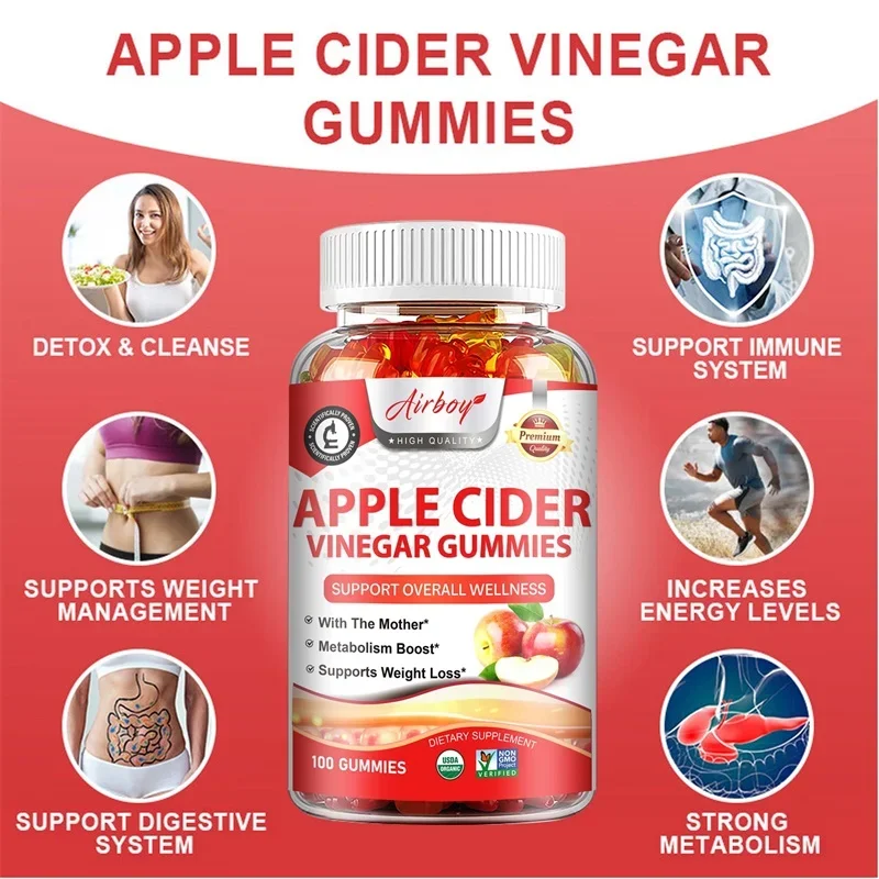 علكات خل التفاح - تحتوي على فيتامينات B، وإدارة الوزن، ودعم صحة الجهاز الهضمي، وتعزيز عملية التمثيل الغذائي