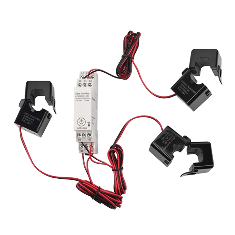 ABZZ-Zigbee Three-Phase Energy Meter 100-240V Mobile App Remote Control Household Multifunctional Rail Energy Meter