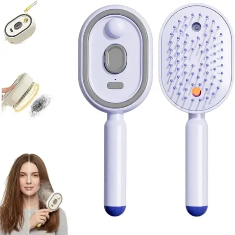 Multi functional massage comb Electric Steam Hair Brush USB-C Charging Spray Steam Smoothing Straightener Anti-Frizz Styling Com