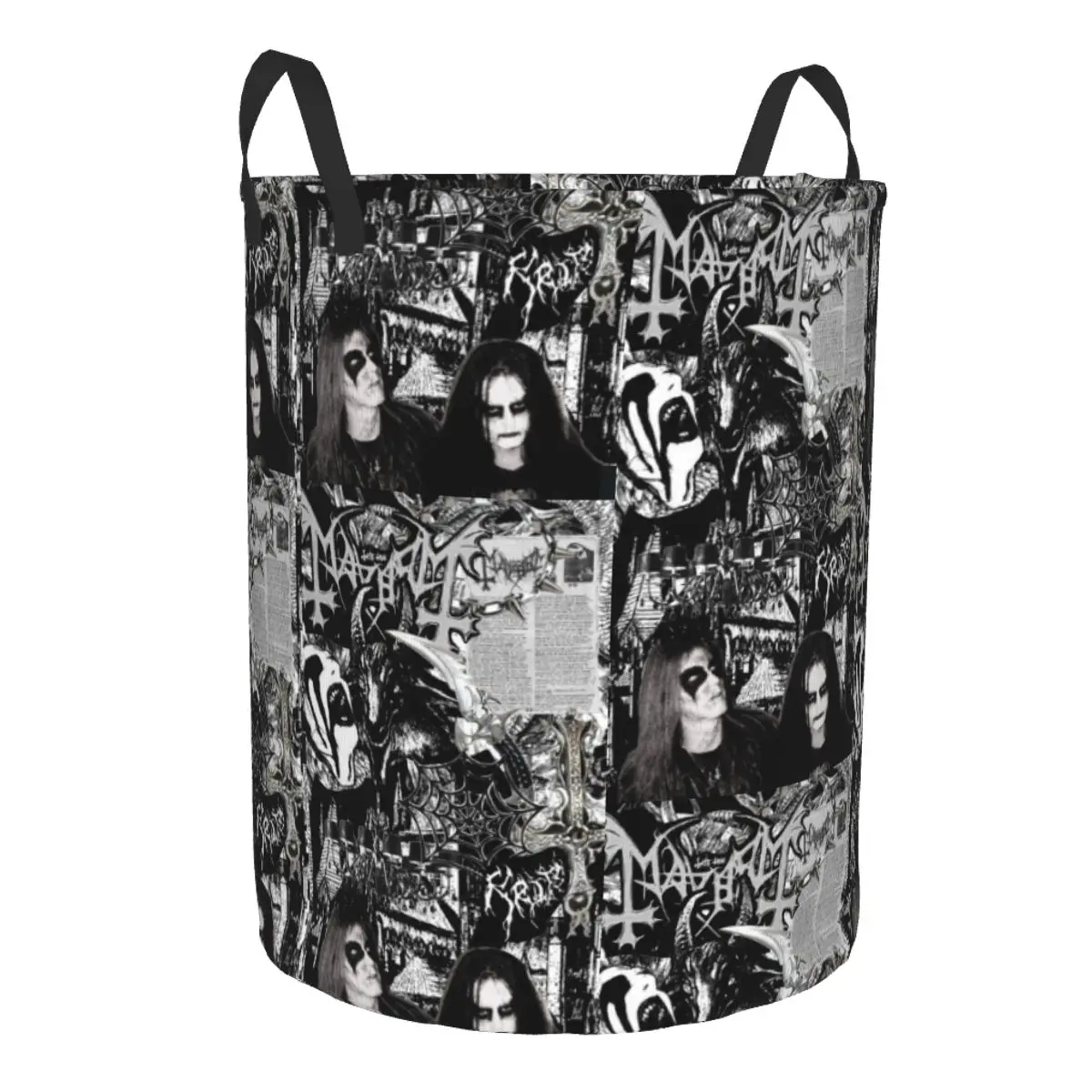 Custom M-Mayhems Rock Brand Punk Laundry Basket Foldable Toy Clothes Hamper Storage Bin for Kids Nursery