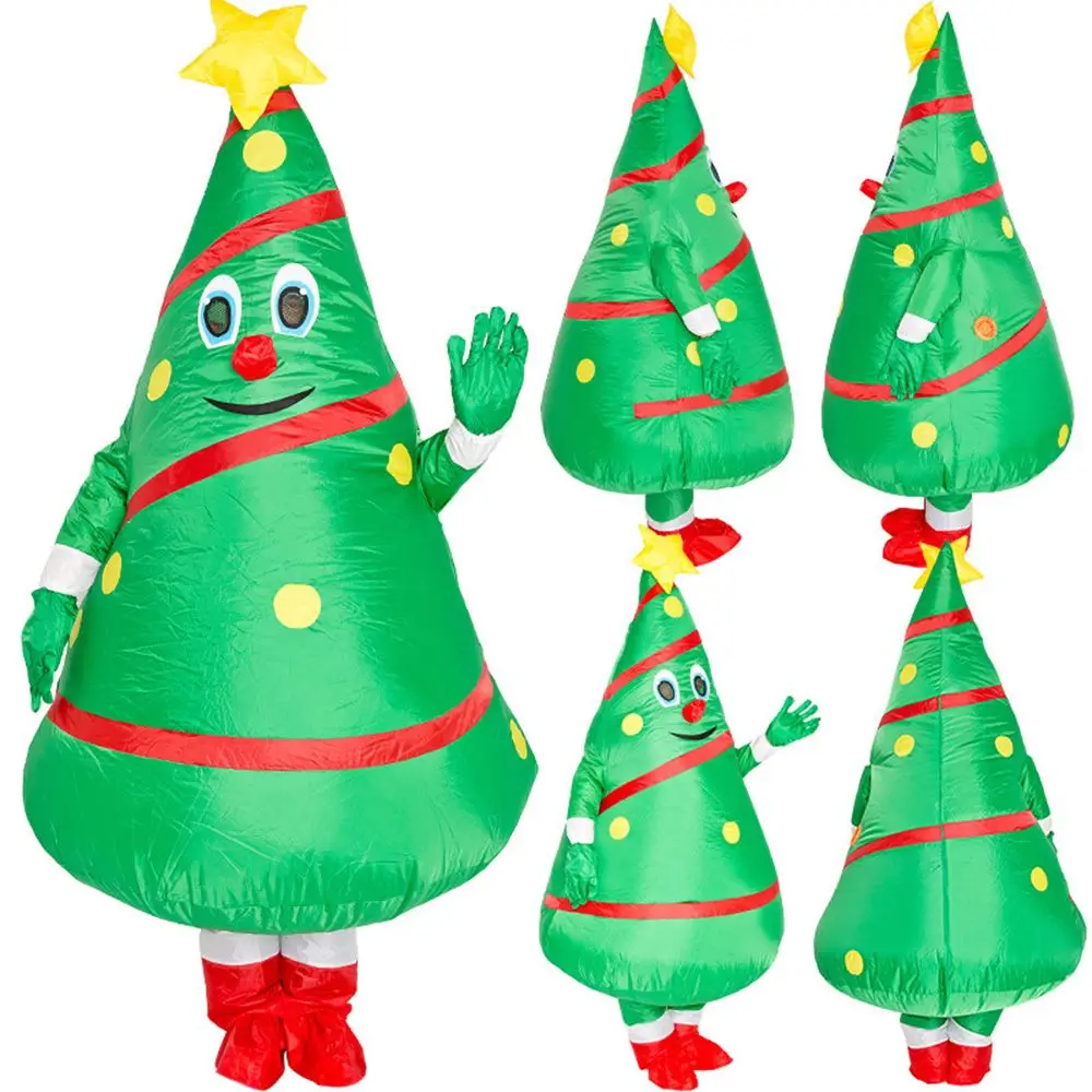 Funny Clothes Xmas Party Decor Inflatable Christmas Tree Christmas Cartoon Doll Dress Up Props Inflatable Toys