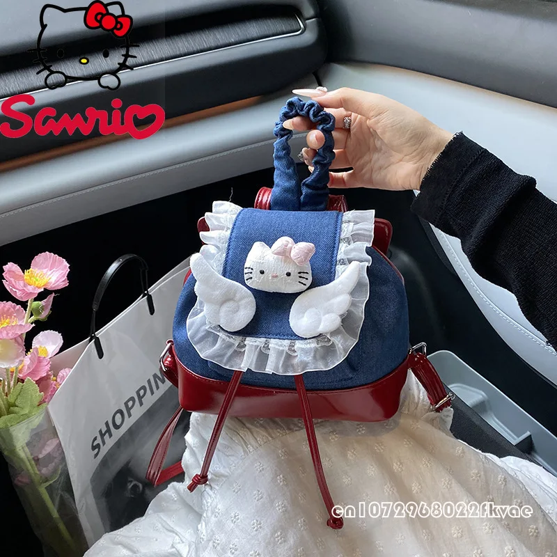 Hello Kitty New Women's Mini Backpack Fashion High Quality Women's Travel Backpack Cartoon Versatile Girl Storage Backpack