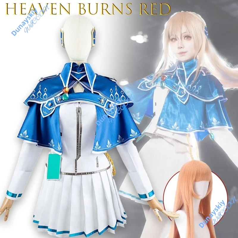 

Heaven Burns Red Shirakawa Yuina Cosplay Costume Anime Game Female Full Set Halloween Party Performance Wear Wig Collection cute