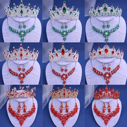 Wedding Crown  Headwear Baroque Vintage  Crystal Tiara For Women Bridal Crown Jewelry sets Hair Dress Accessories Jewelry