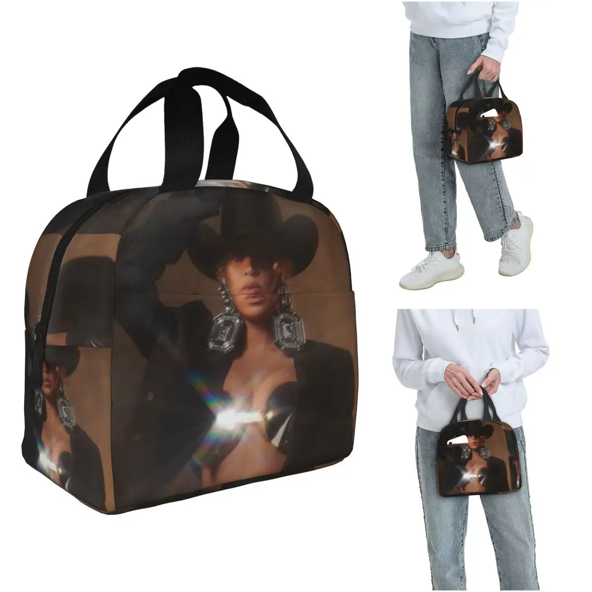 

Beyonce Cowboy Carter Tour 2025 Insulated Lunch Bag for Women Office Cooler Thermal Food Box Tote Portable Lunch Boxes Container