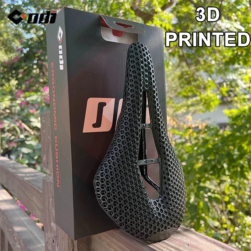 

ODI Bicycle 3D Printed Saddle Carbon Fiber Rails Bicycle Seat Cushion Comfortable Road Bike MTB Seat Honeycomb Bike Cushion
