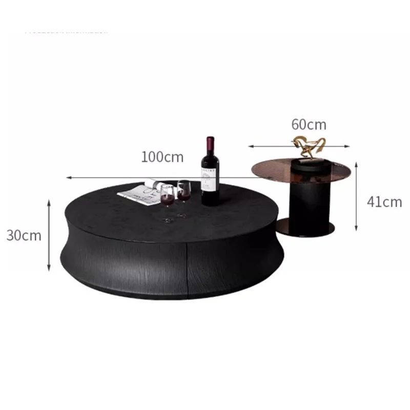 Modern Vintage Coffee Table Luxury Design Bedroom Black Coffee Table Storage Decorative Mesas De Centro Para Sala Home Furniture