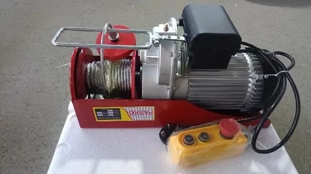 Jednoczęściowy mini wciągnik elektryczny, 400-800 kg, 220 V, podnoszenie 6-12 m, ruchomy, pilot panelowy, do użytku przemysłowego