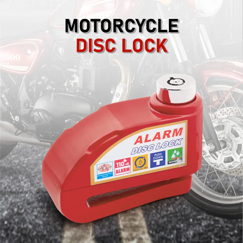 Universal Motorcycle disc brake lock Alarm Reliable Wheel PadlockMotorcycle Bicycle Lock Alarm Safety Protection Accessories image 2