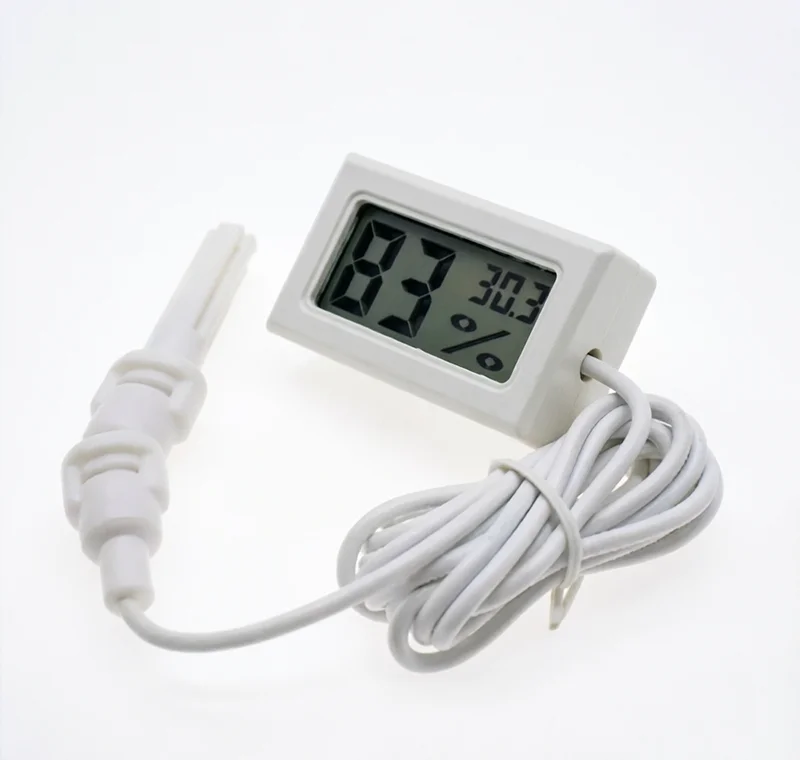 

Electronic Digital Temperature And Humidity Meter with Probe for Refrigerator Fish Tank Pet Monitoring Humidity Gauge