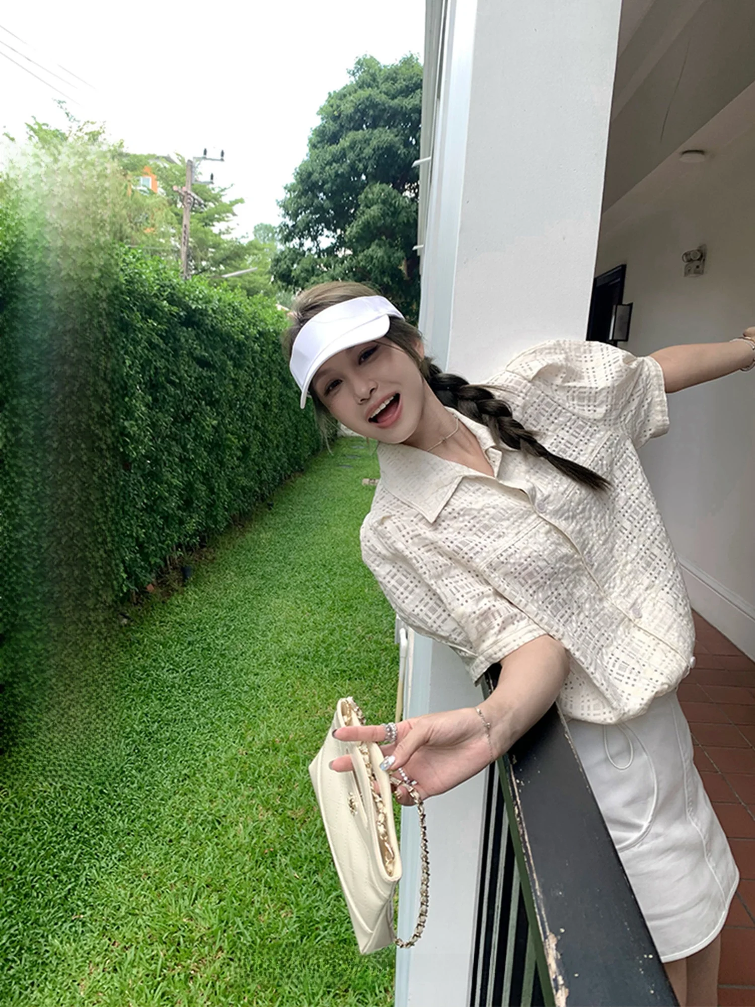 

Летний тонкий прозрачный кардиган-топ для женщин с прямым кроем и рукавами-фонариками, из смесового хлопка и нейлона