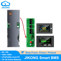 JIKONG Smart Inverter BMS 8S 16S 24V 48V 100A 200A 8S-16S LiFePo4 Li-Ion LTO Household Energy Storage Active balancer 1A 2A