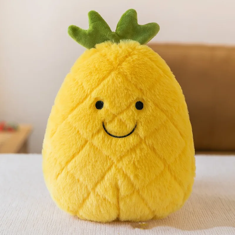 Simulation Cute Fruit Plush Toys Watermelon Durian Pineapple Stuffed Plants Plushies Dolls Kawaii Home Decoration Birthday Gifts