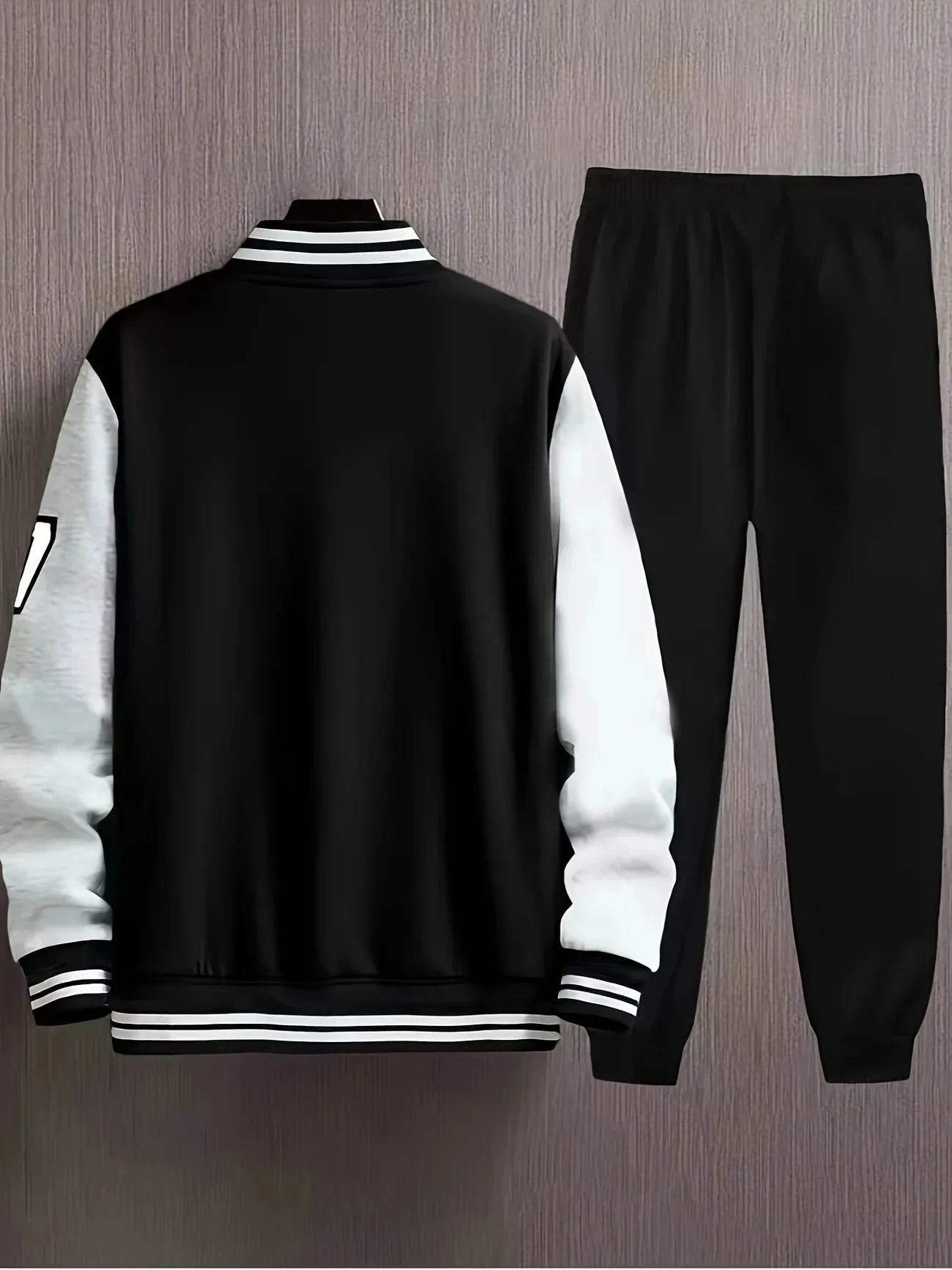 Conjunto de traje de béisbol deportivo informal de moda A07 de 2 piezas para hombre - estampado A07 sin interior ni sombrero incluido