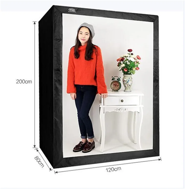 

portable professional photography photo studio light box with carry bag 120x80x200cm video lights tent