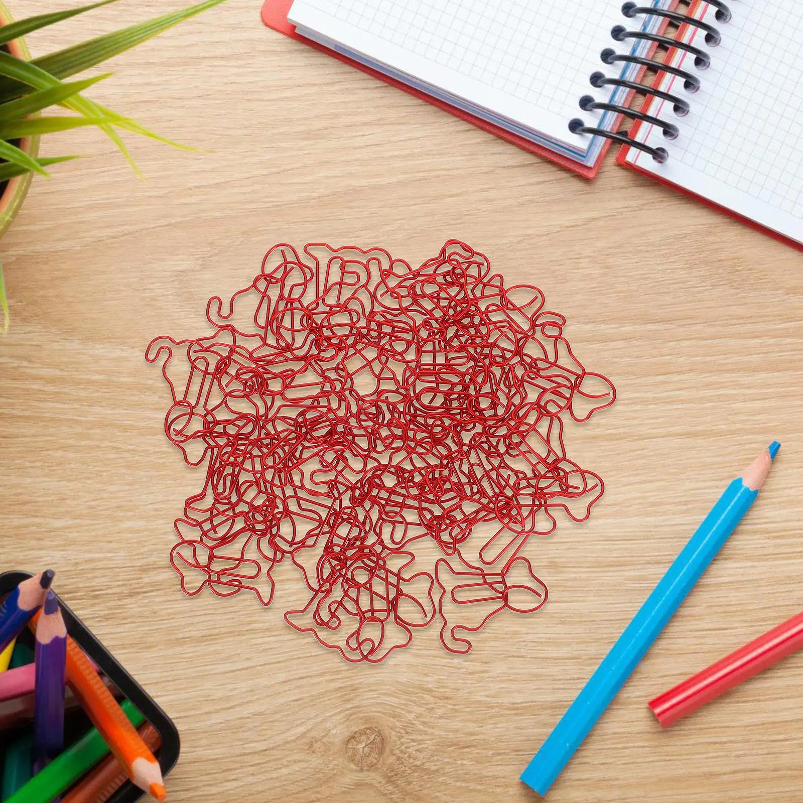 50 шт. милые скрепки-закладки в форме собаки, милые цветные скрепки для моделирования офиса