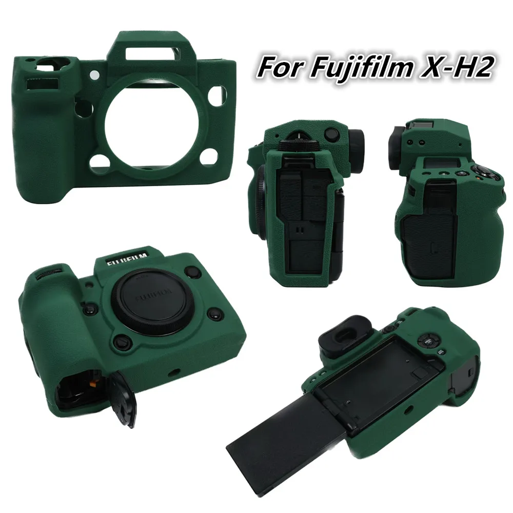 XH2 XH2s Soft Silicone Armor Skin Case Protective Body Cover Camera Bag Anti-skid Texture Design For Fujifilm X-H2 X-H2s