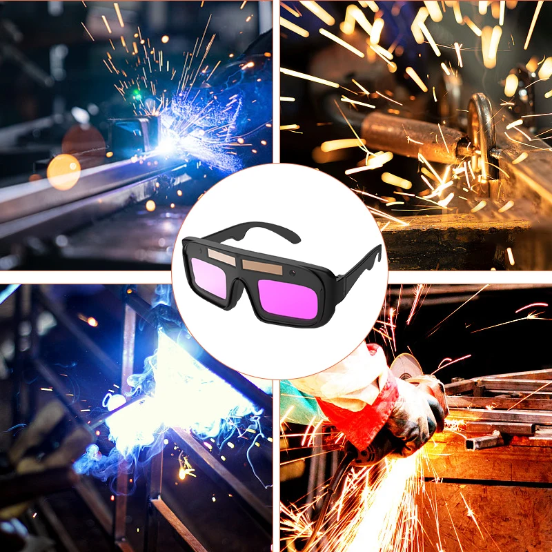 แว่นตางานเชื่อมพลังงานแสงอาทิตย์อัตโนมัติ Dimming Professional Pelindung Mata PC แว่นตาเชื่อม Anti-Glare แว่นนิรภัย