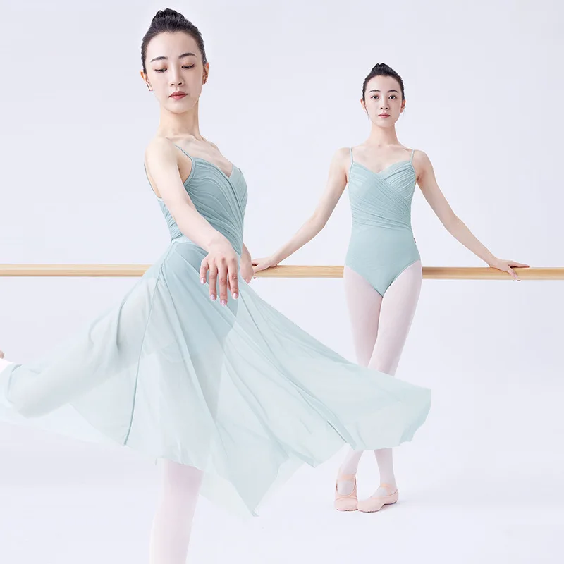 

Градиентный Лирический трико, танцевальная одежда, сказочное платье, джазовый костюм, сексуальный женский купальник для балета, гимнастики