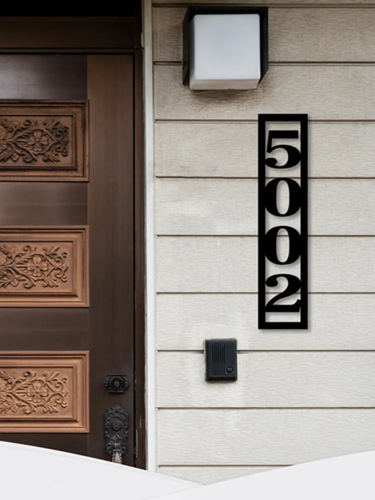 

Custom Metal House Address Plaque, Personalized Modern Houses Address Number Sign, Outdoor Metal Address Sign for Home Yard Stre