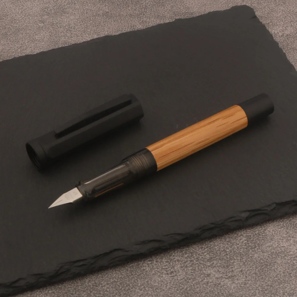 1pc JINHAO Fountain Pen wooden Black Calligraphy Nib Business Office School Supplies Writing