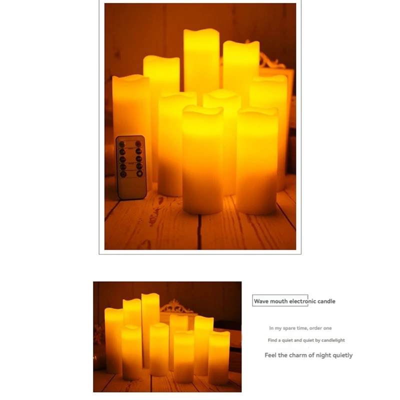 LED Candles Flameless Candles With Remote Battery Operated Candles For Wedding Church Fireplace Decor