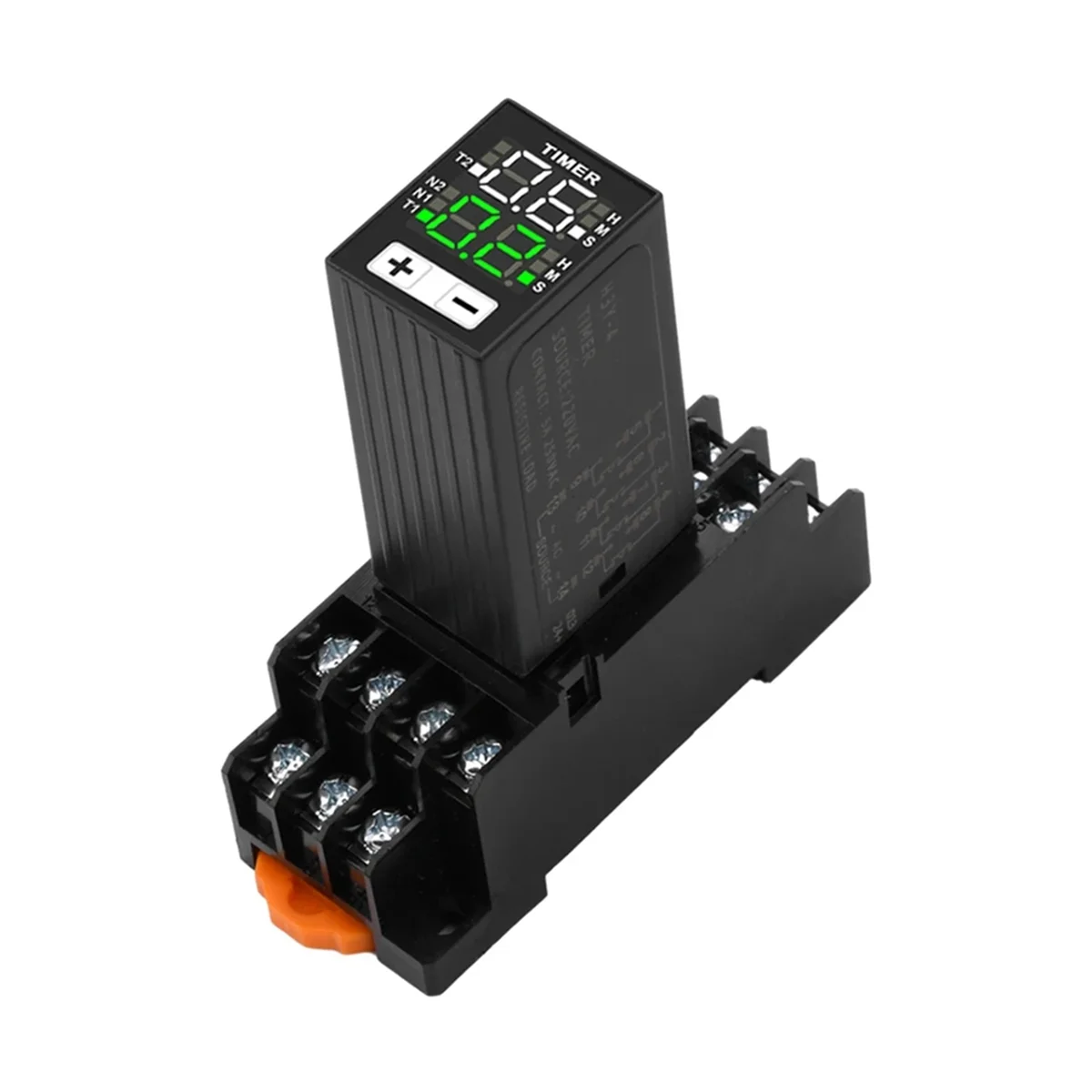 H3Y-4 AC220V Liquid Crystal Time Relay Dual Time with Base Small Digital Display Cycle Time Control Delayer