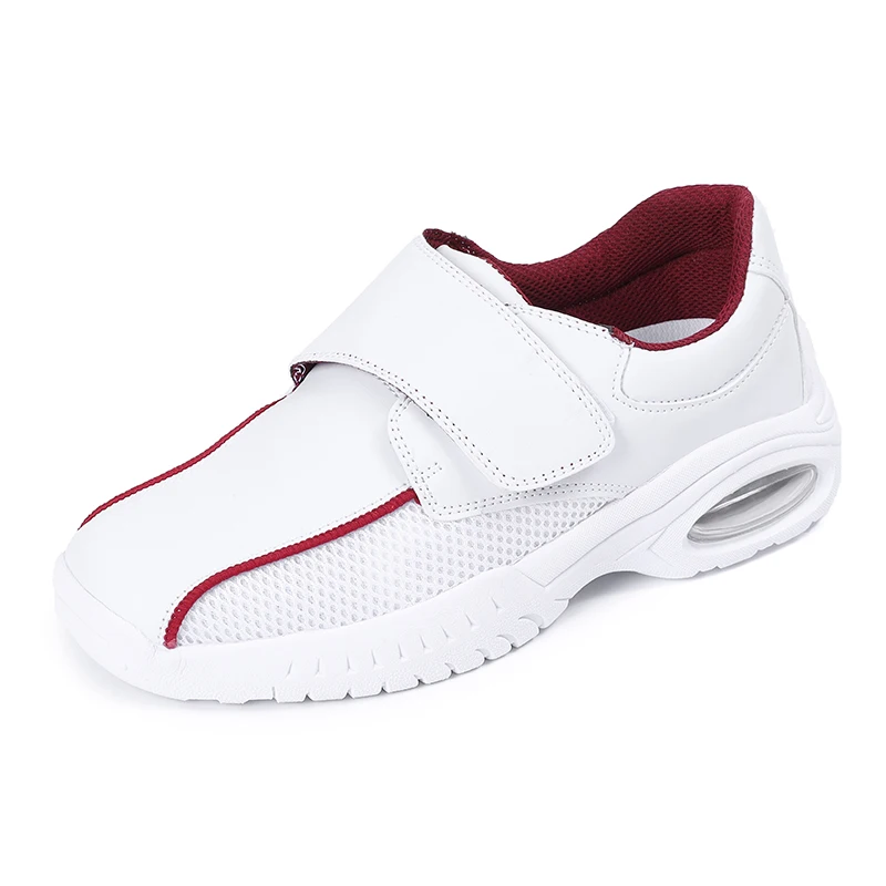 Professional Pure White Nursing Shoes Women Ladies Hook and Loop Closure Non-Slip Air Cushion Comfort Hospital Work Sneakers view 6
