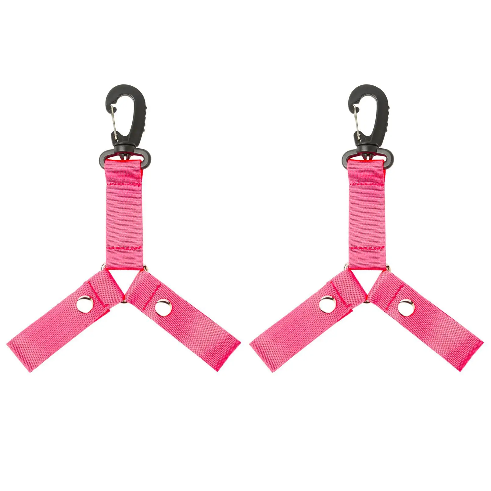 2pcs Cheerleading Pom Pom Holder, Cheer Bag Organizer with Snap Button, Durable Hanger for Multiple Poms