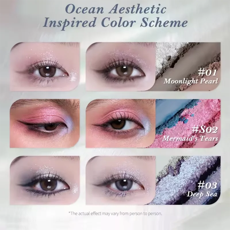 Flower Knows Shell's Jewel Collection 6-Color Eye Shadow Makeup Palette Pressed Glitter Eyeshadow Paletas Flowerknows