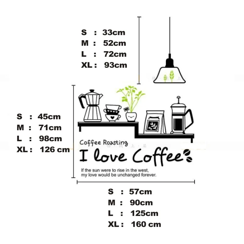 Coffee Shop Sticker Bean Milk tea Decal Cafe Cup Poster Vinyl Art Wall Decor Mural Decoration Break Bread Coffee Glass Decals