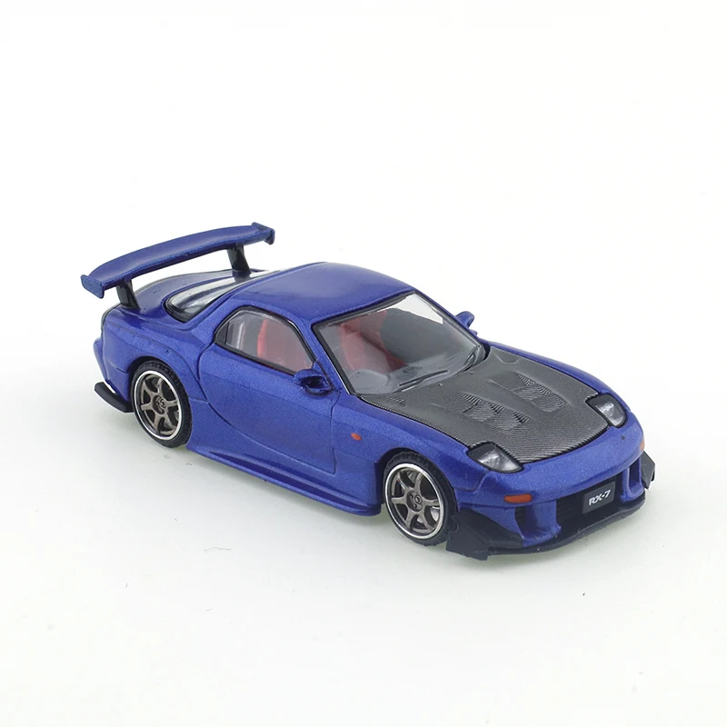 XCARTOYS POP RACE 1/64 Mazda RX7FD Rain Palace-Metallic Blue CarsโลหะผสมDiecastโลหะรุ่นเด็กXmasของขวัญของเล่นสําหรับชาย