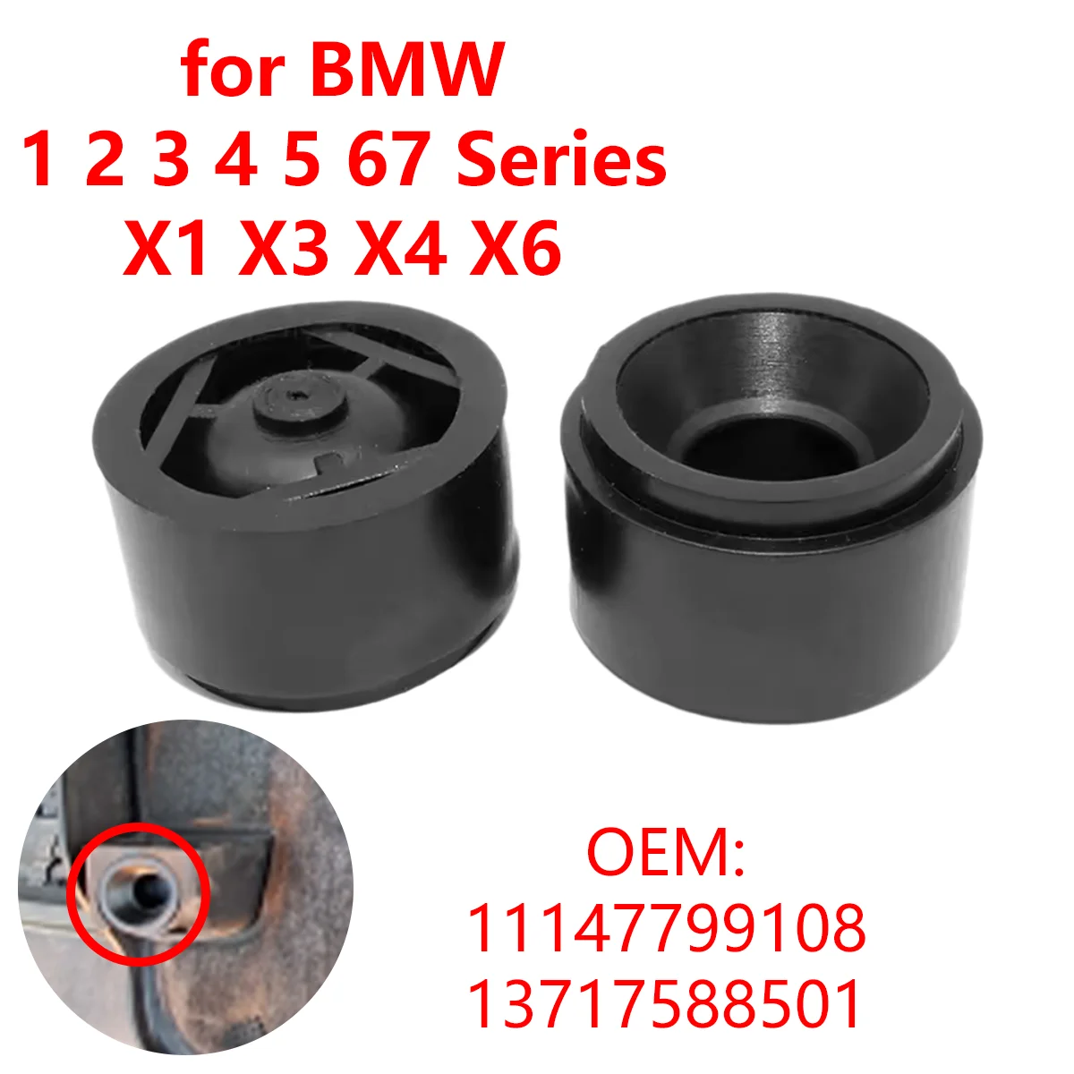 2/4Pcs 11147799108 Car Engine Cover Mounting Bracket Grommets Bush for BMW 1 2 3 4 5 6 7 Series X1 X3 X4 X6