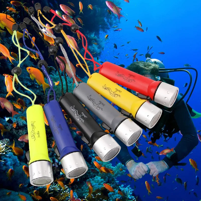 E5 Professional Waterproof Underwater Diving LED Flashlight Torch Equipment LED Scuba Dive Flashlights Torch Lamp Light Linterna