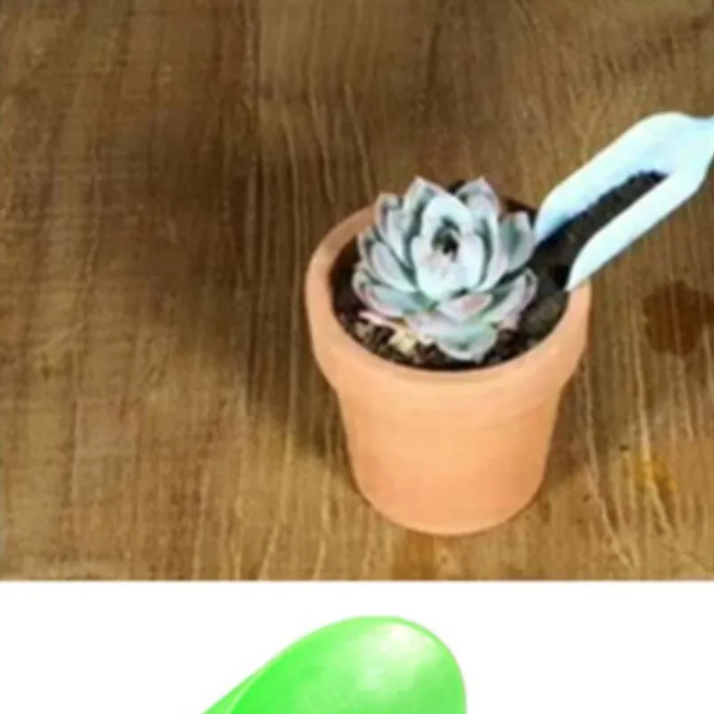 4Pcs Garden Planter Kit Sowing Shovel Spoon Succulents Seedlings Tool Bonsai Fertilizer Plastic Handle Soil Replacement Tools