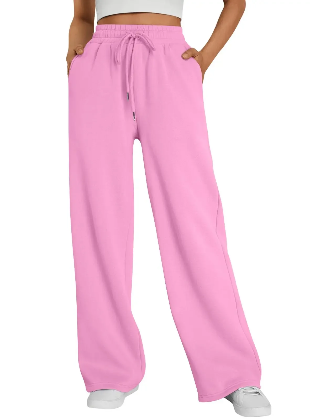 

Прямые широкие свободные брюки для женщин, модные, весна-лето 2026, новые мешковатые спортивные штаны с высокой талией, повседневные уличные брюки, шикарные брюки