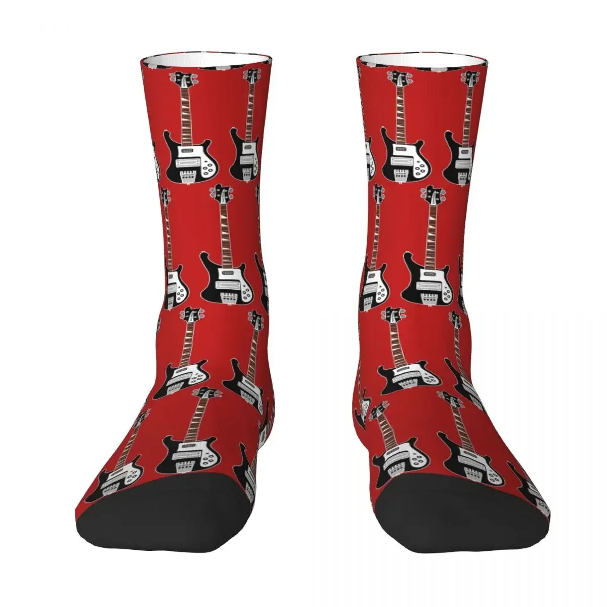 GUITAR SILHOUETTES - RICKENBACKER BASS Socks Harajuku Super Soft Stockings All Season Long Socks Accessories for Man Woman Gifts