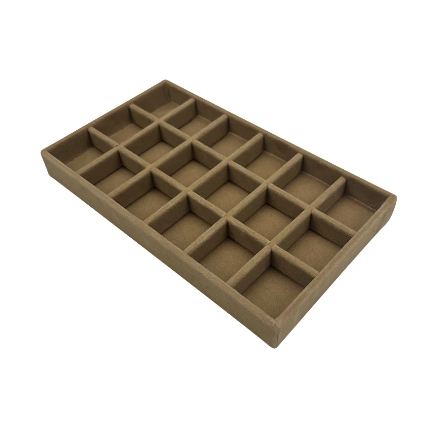 Flocking Jewelry Box, Brown Color, Elegant Storage