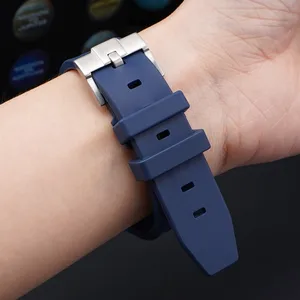 حزام ساعة رياضية مقاوم للماء للرجال والنساء ، حزام مطاطي منحني ، مناسب ل MoonSwatch ، 20 مم أفضل 8 ساعات سوار الإبل مبيعا - No3