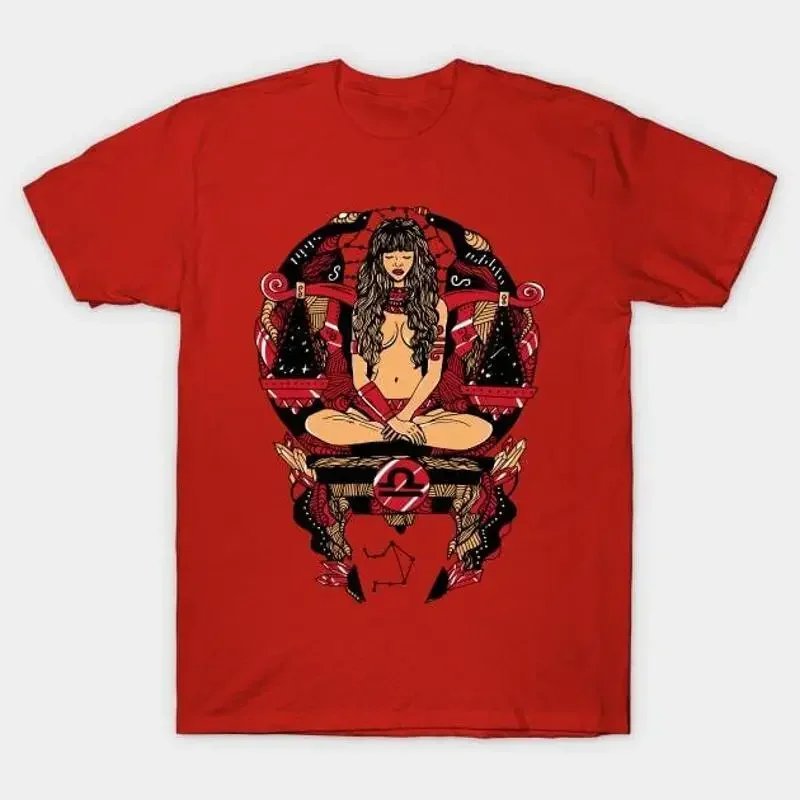 Red and Cream Libra Beauty T Shirt S 5XL Fast Shipping