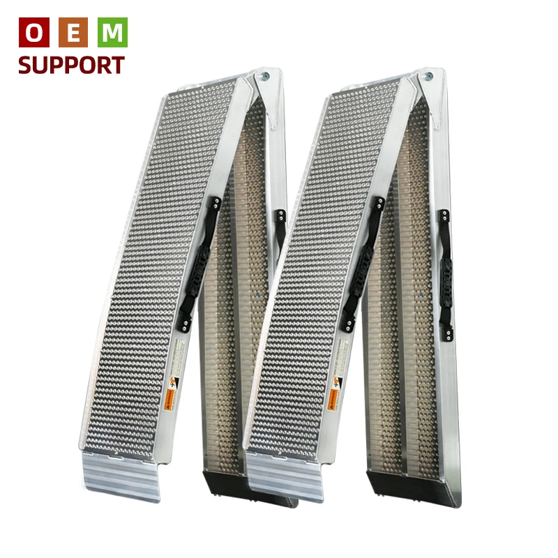 KARLION Aluminum Alloy Motorcycle Ramps-CE Certified Light Duty (500kg) Universal Fit Low-Profile Design