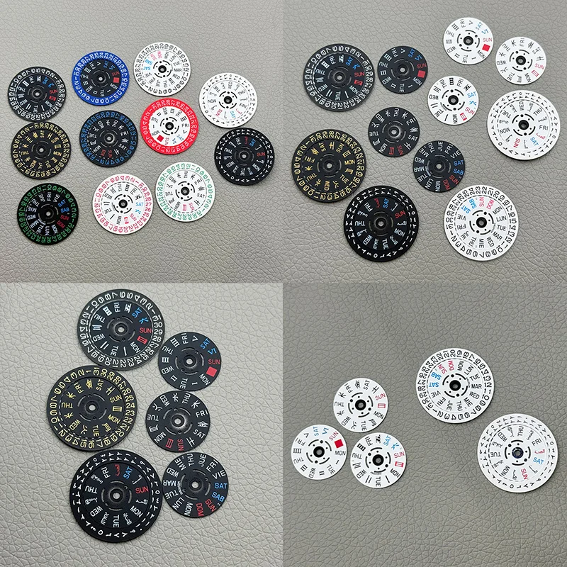 NH36 NH35 Movement Date Wheel Dial Kanji Wheel Wristwatches NH35a NH36a Movement Date Week Dial Parts Crown at 3.0H 3.8H 4.1H