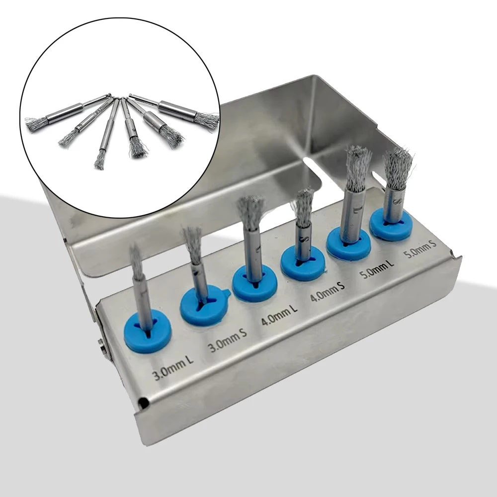 

Щетка для чистки зубных имплантатов для имплантации 420, немагнитный инструмент для чистки ниток из нержавеющей стали, стоматологические инструменты