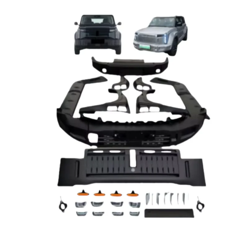 Upgraded ABS Material Front and Rear Bumpers, Front Grilles, Fender and Wheel Arch Kits Suitable for Chery ICAR 03 Accessories