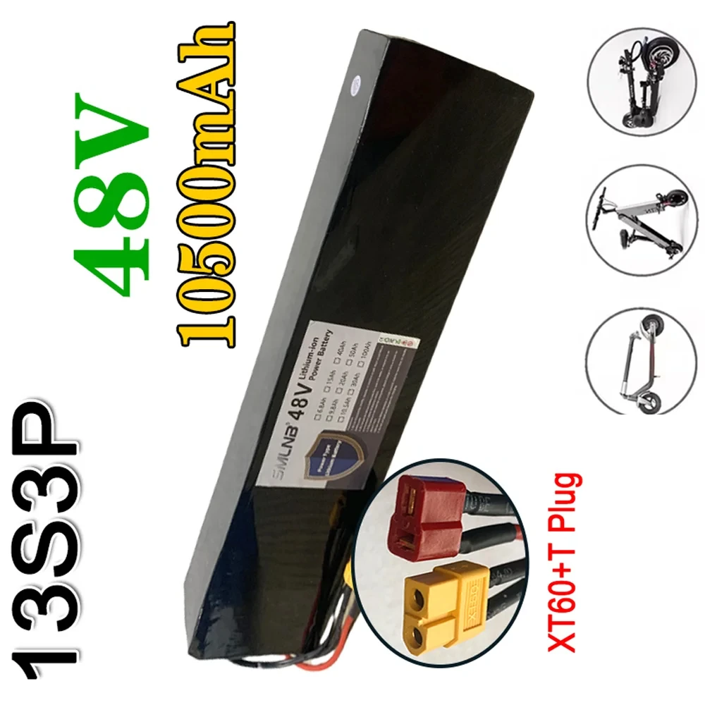 

13S3P XT60 Lithium-ion Battery Pack New 48V 10500mAh 500W-2000W , Lithium Battery 48v Electric Scooter Electric Scooter Battery