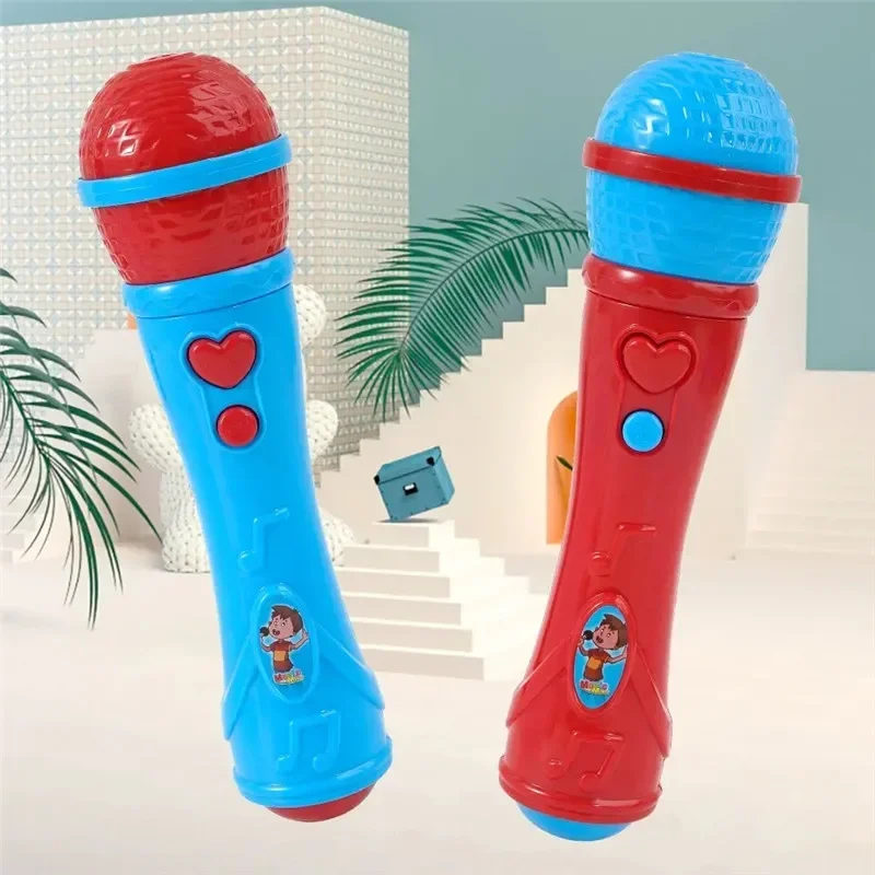 Children Plastic Simulation Microphone Toys Sound Amplifier Toy Gift Early Enlightenment Education Karaoke Musical Toy for Kids