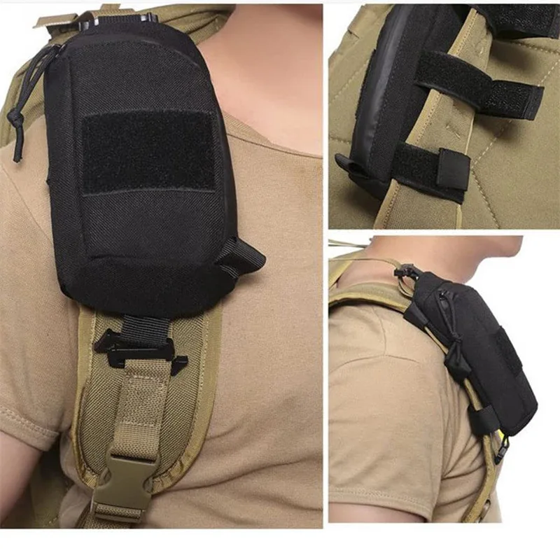 Outdoor Shoulder Strap Bag Attachment Hanging Bag 900D Nylon EDC Tactical Glove Bag Molle Medical Bag